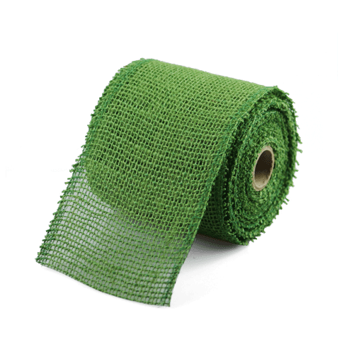 Emeral Green Burlap Ribbon - 4" x 10 Yards (Serged Edges)