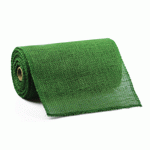 Green Burlap Ribbon - 9" x 10 Yards (Serged Edges) - Click Image to Close