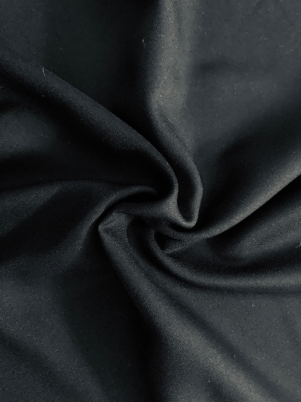 60" Wide Black Crepe- By the yard (100% Polyester)