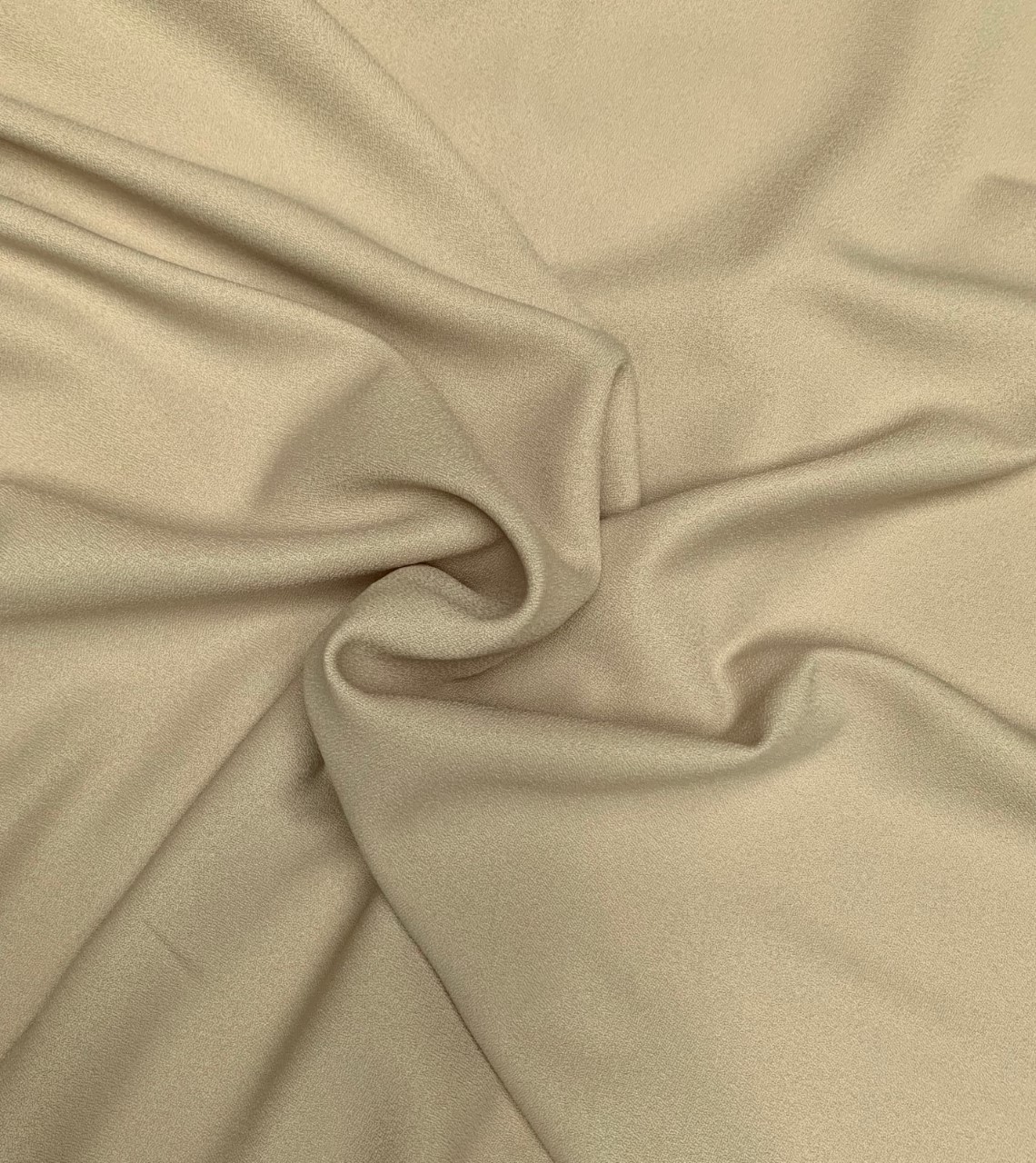 60" Wide Khaki Crepe- By the yard (100% Polyester)