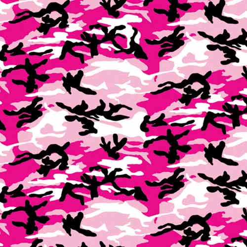 Pink Camo Print Bandana - 22" x 22"