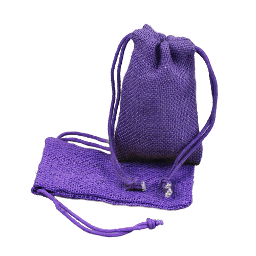 Purple Burlap Bag 3x5 Jute Drawstring (12 Pack)