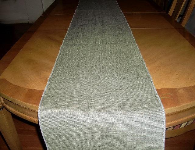 Charcoal Gray Burlap Table Runner (Sewn Edge) - 14" x 72"