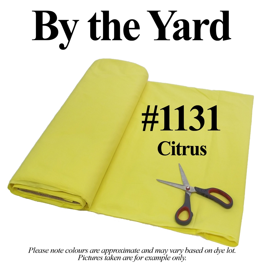 45" Citrus/Lemon Broadcloth- By the Yard