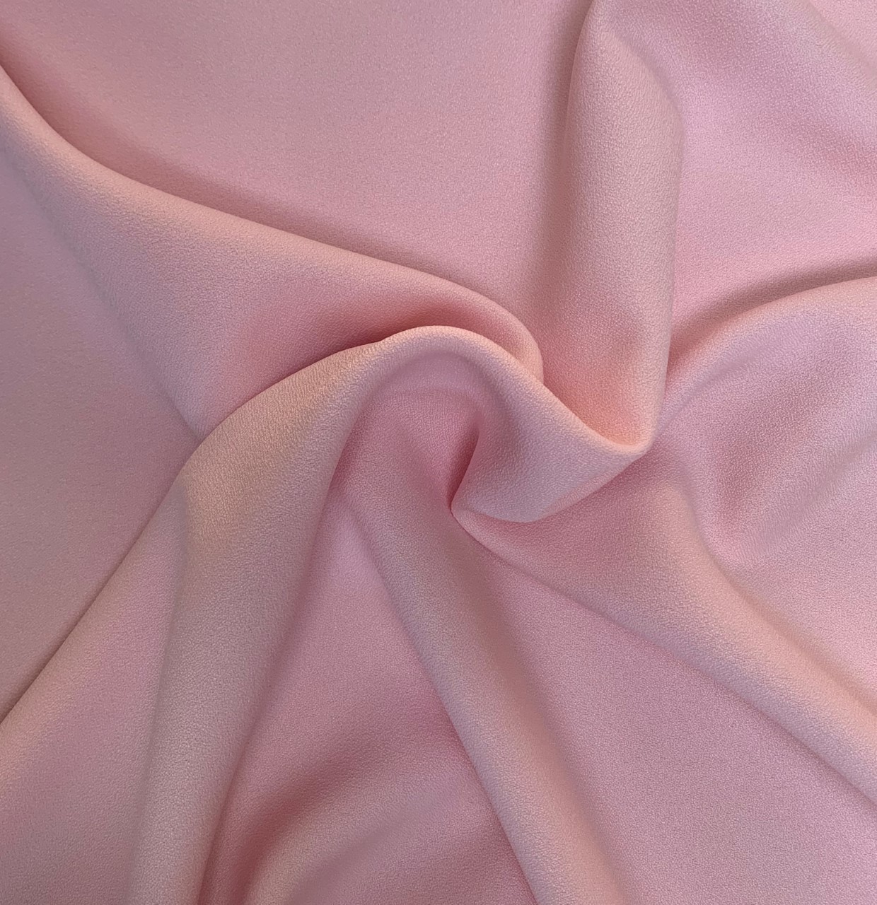 60" Wide Pink Crepe -By the yard (100% Polyester)
