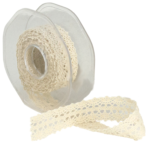Crochet Ribbon - Ivory 1" x 10 Yd