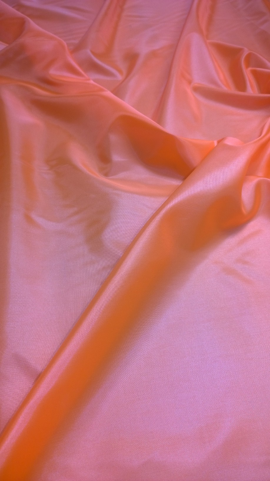 By The Yard- 60" Neon Orange Habotai Fabric - 100% Polyester