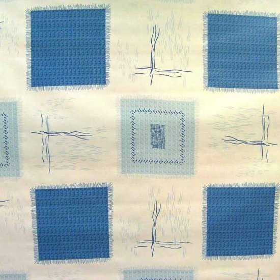 (image for) Ocean Blue OilCloth Roll (Felt Backing) - 55" x 30 Yard