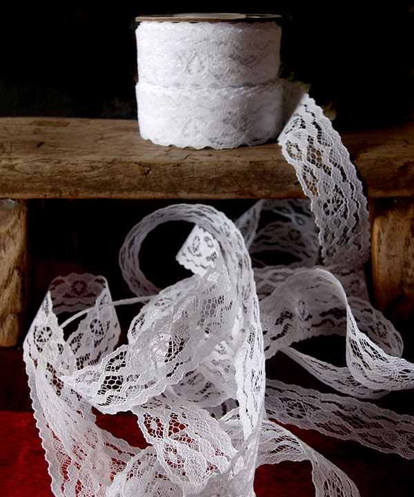 Floral Ivory Lace - 1" x 25Yd Ribbon