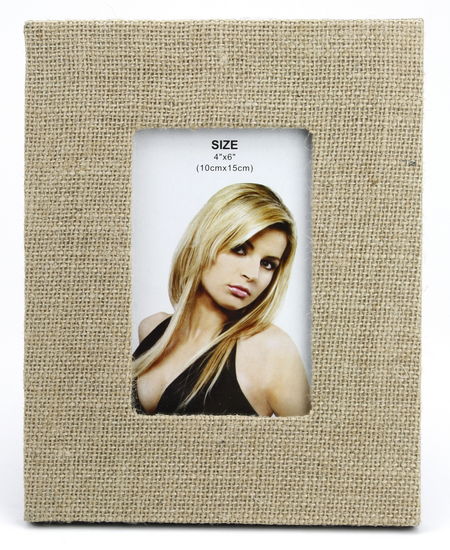 JUTE THEMED PICTURE FRAME 7.5" X 9.5"