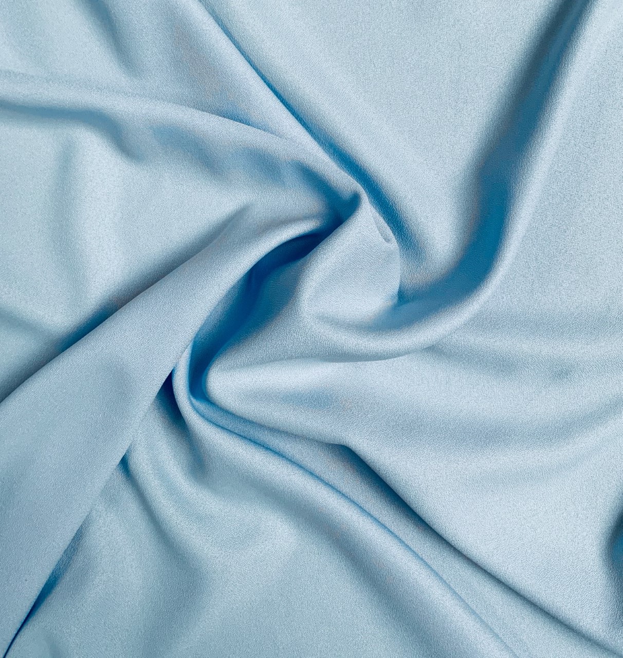 60" Wide Blue Crepe- By The Yard (100% Polyester)