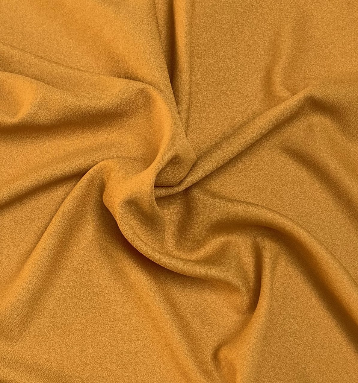 60" Wide Mustard Crepe-By the yard (100% Polyester)