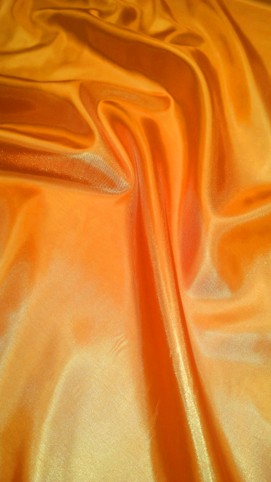 By The Yard- 60" Orange Habotai Fabric - 100% Polyester