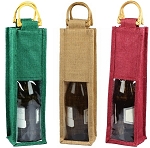 Burlap Wine Bags