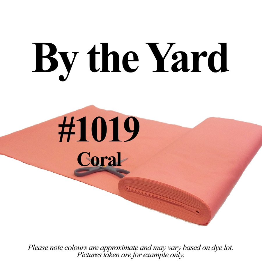 45" Coral Broadcloth - By the Yard