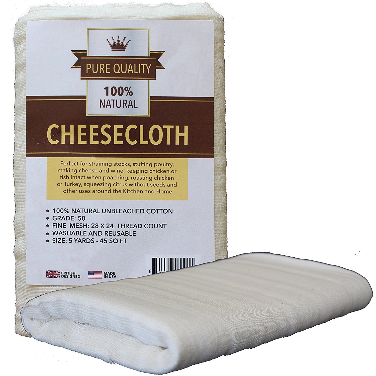 Grade 50 Cheesecloth 45 Sq Feet