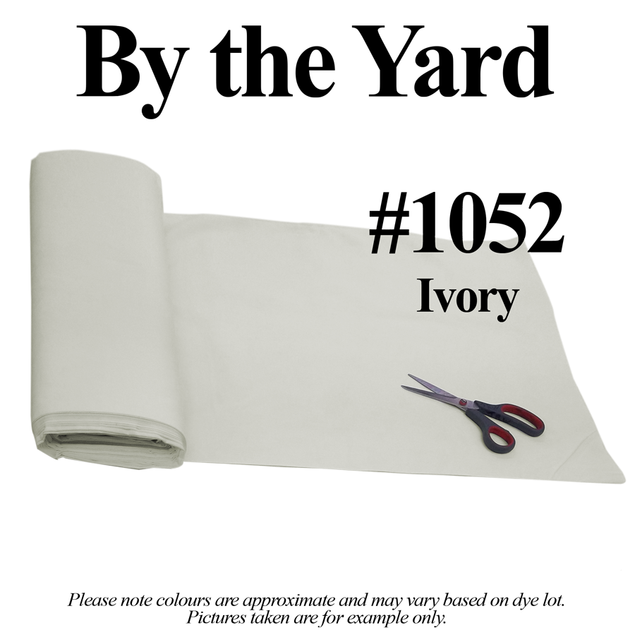 45" Ivory Broadcloth- By the Yard