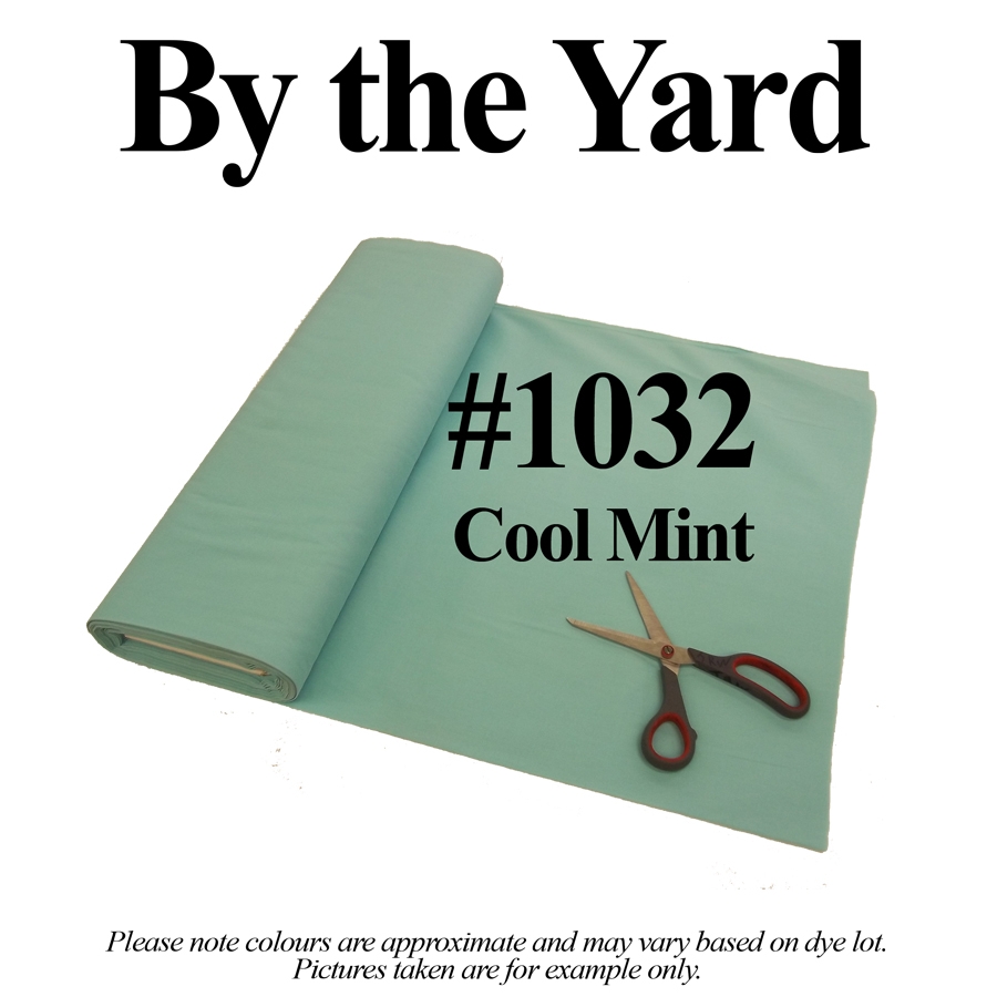 45" Mint Broadcloth - By the Yard