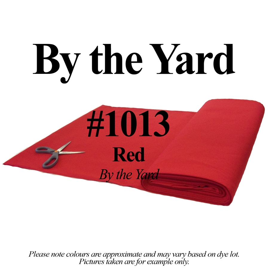 45" Red Broadcloth - By the Yard