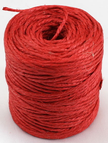 3 PLY JUTE TWINE- RED 75 YDS