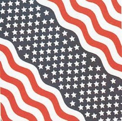 100% Cotton USA Stars&Stripes Flag Bandana - 22" x 22"