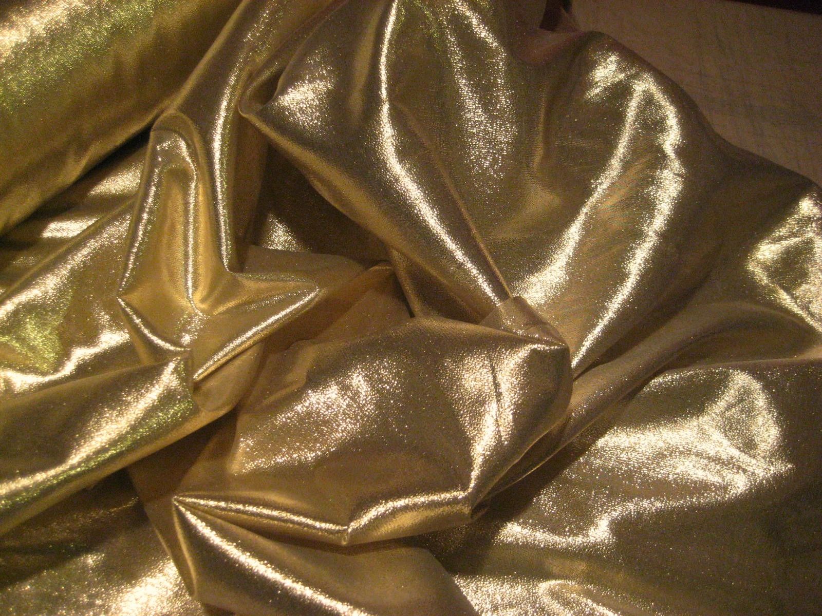 Gold Colored Lame Fabric - 45" Wide
