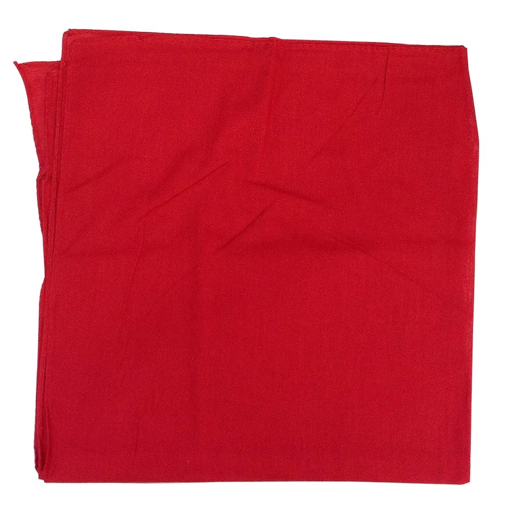 Solid Color Bandana - Red 27" x 27"