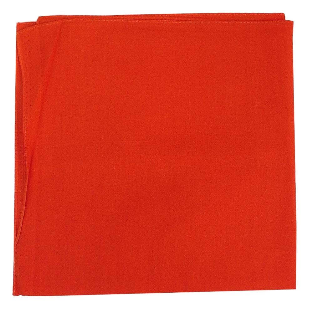 Solid Color Bandana - Orange 27" x 27"